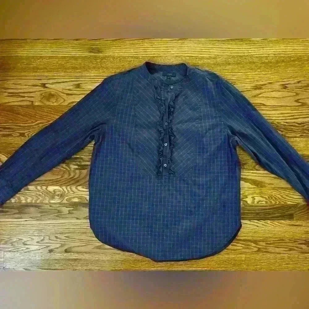 JCREW - PLAID POPOVER TUNIC. SIZE 10